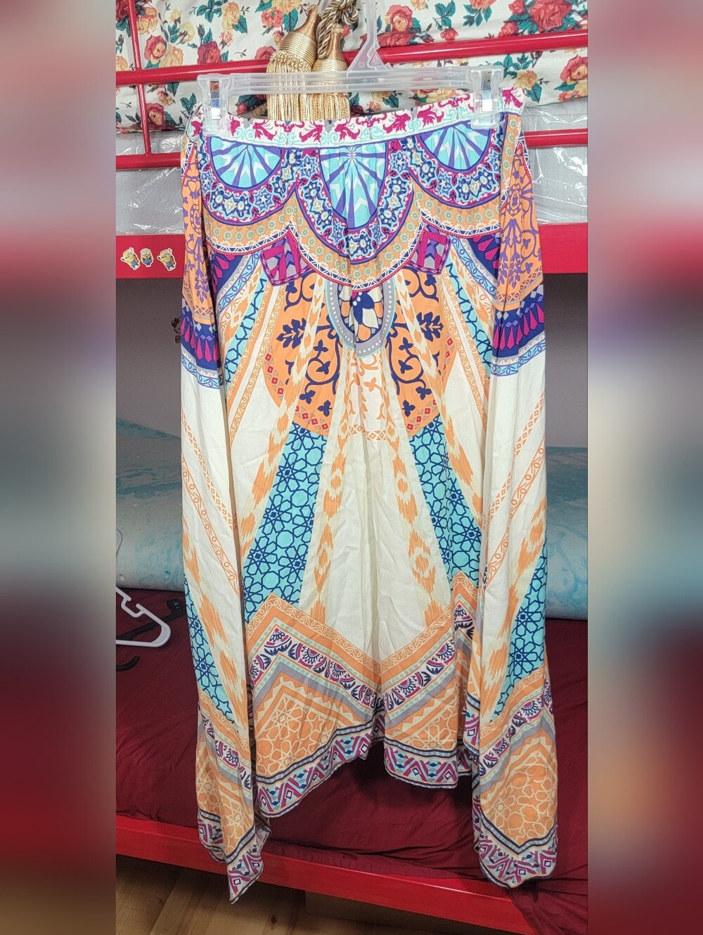 Flying Tomato Multicolor Boho Maxi Skirt Size Medium Flowy